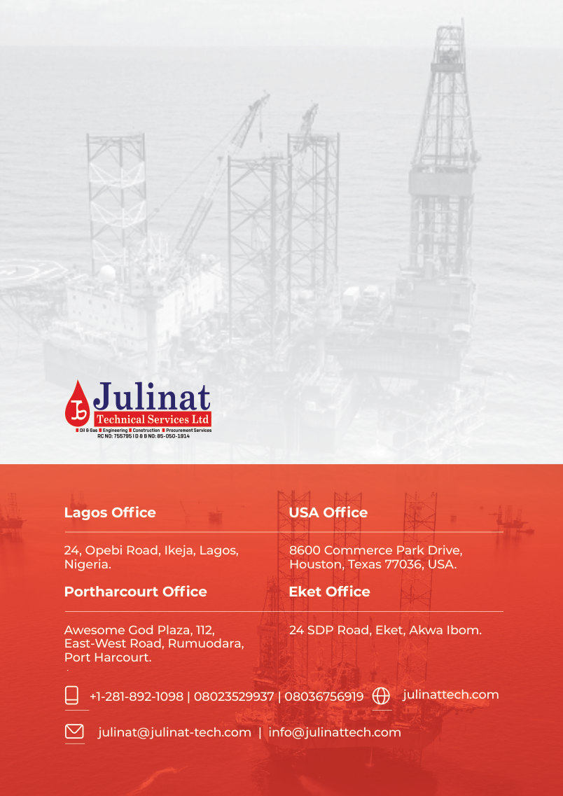 Julinat Technical Services brochure back cover