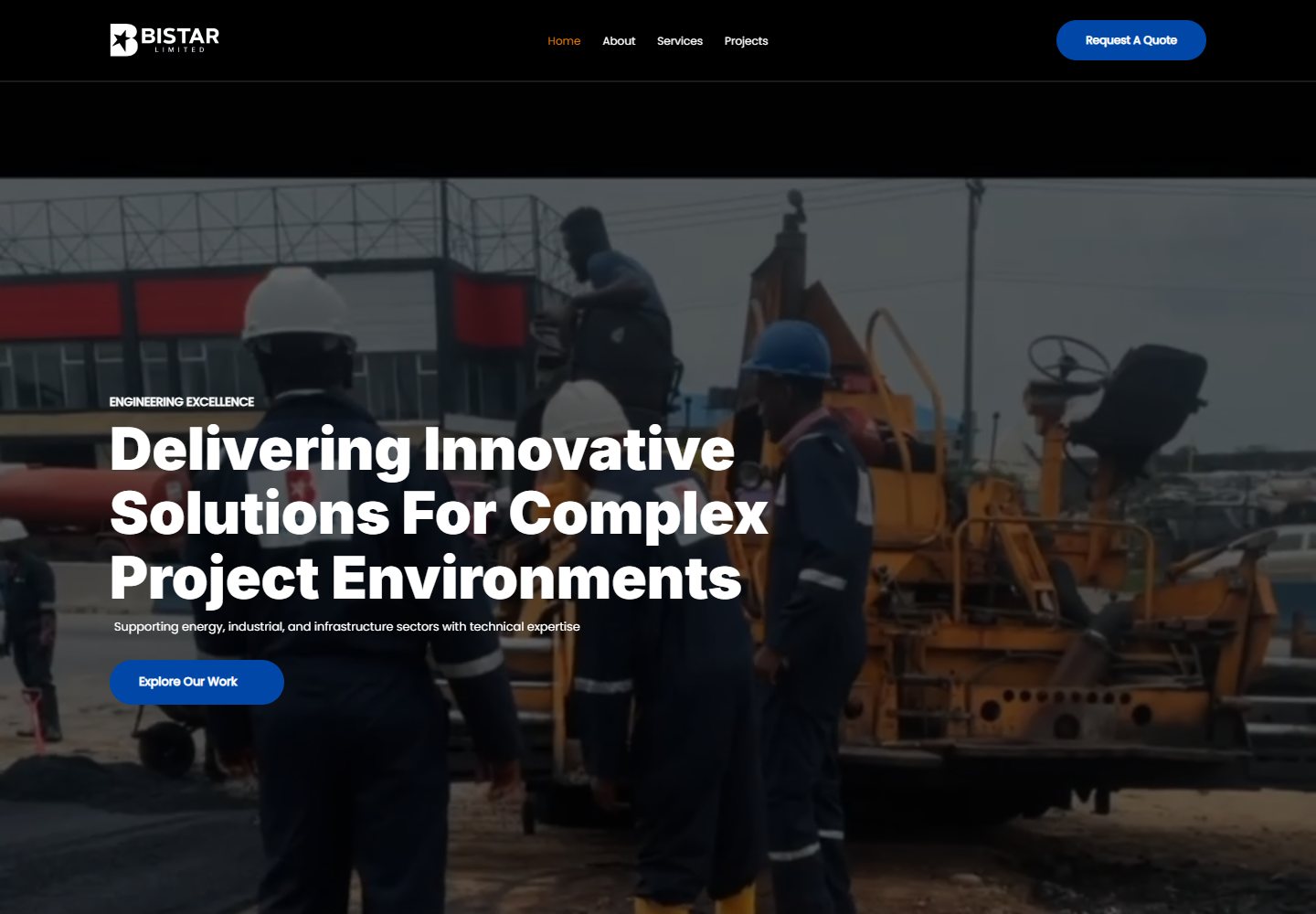 Bistar Nigeria website screenshot